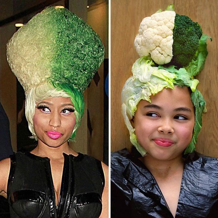 25 Ridiculous Celebrity Outfits Recreated By 9-Year-Old